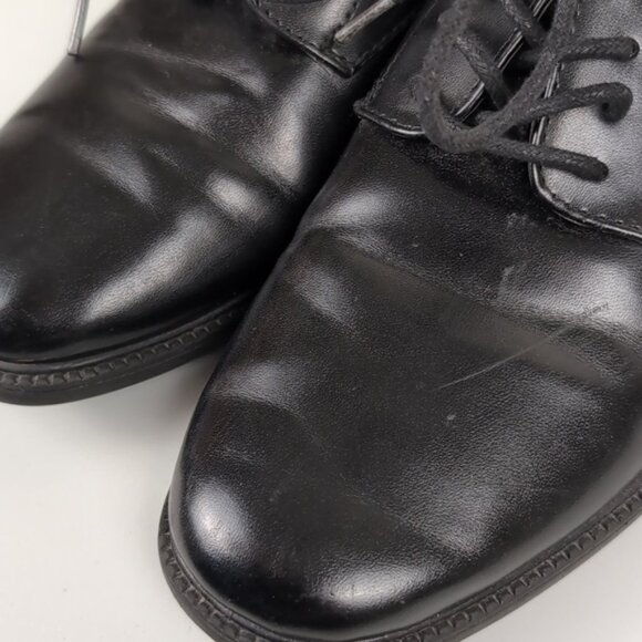 Hunters Bay Boys Dress Shoes Size 6 Black Faux Leather Oxfords Formal